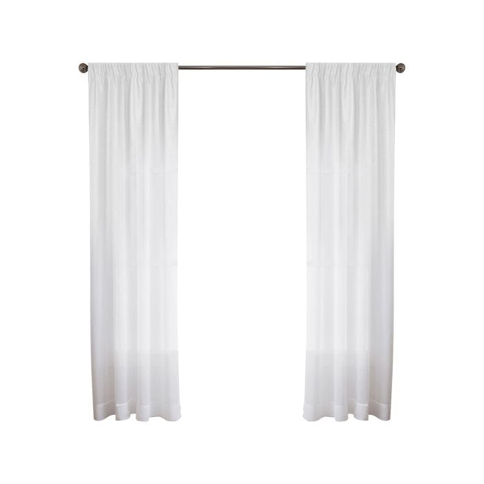 Smart Home Products White Airlie Rod Pocket Net Sheer Curtain - 300 x 213cm