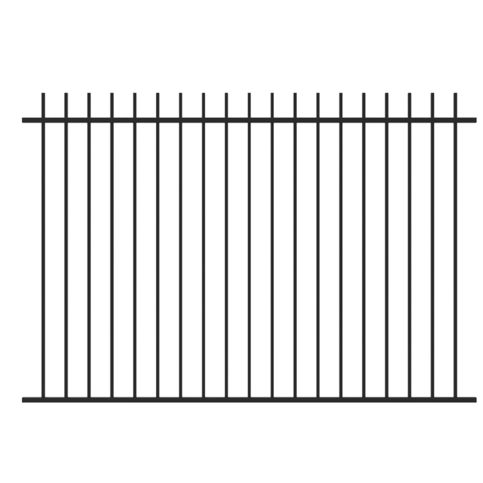 RapidFence Square Tube Picket Fence 1500x2200mm Black