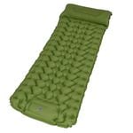 Advwin Camping Sleeping Pad Inflatable Camping Mat with Pillow Green