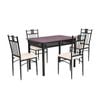 Costway 5pcs Dining Table and Chairs Set w/4 Upholstered Chair