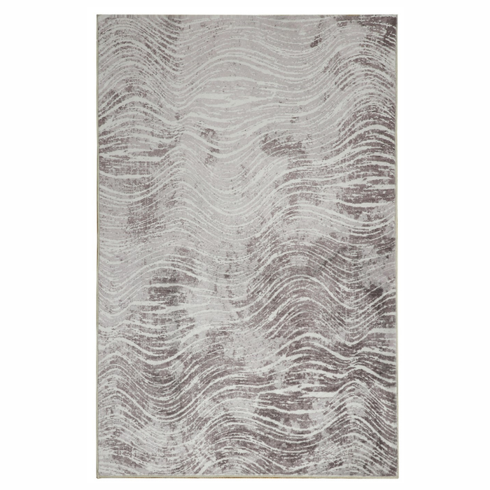 Fab Habitat 90x150cm Beige Shikhar Modern Distressed Machine Washable Rug