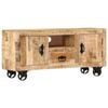 vidaXL Rough Mango Wood TV Cabinet Media Entertainment Center Home Organiser