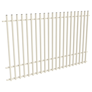ProtectorAl 1201-2399W x 1500H Surfmist Aluminium Batten Pool Fence Panel with Mid Rail
