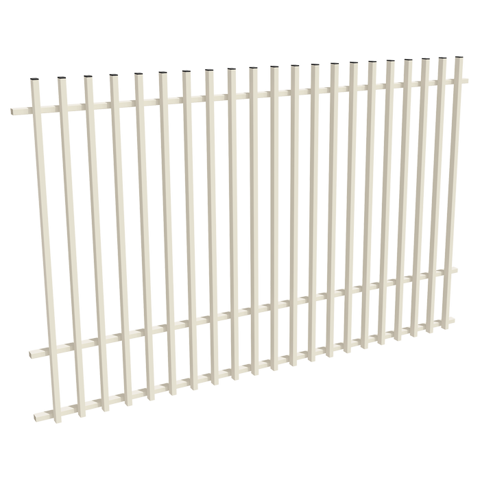 ProtectorAl 1201-2399W x 1500H Surfmist Aluminium Batten Pool Fence Panel with Mid Rail