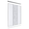 Lugna 2400 x 1800mm Clear Anodised 1 Mirror 2 Melamine Wardrobe Triple Sliding Doors