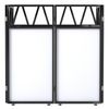 Costway DJ Table Stand DJ Desk Double-deck Portable DJ Booth 8 Black/White Scrims-Black