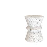 Deck Outdoor Concepts Montreal Outdoor Terrazzo Round Side Table 36 Cm in Light Grey