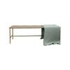 Roomlane Evon Bench in Woven Jute with Brass Finish Metal Legs