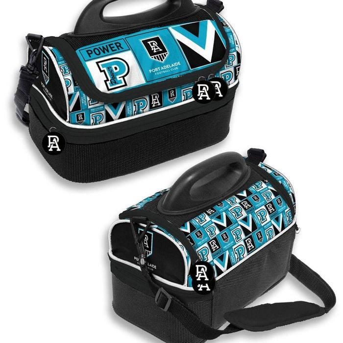 Afl Dome Lunch Cooler Bag Box - Port Adelaide Power - Aussie Rules Football