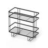 Artiss 2-Tier Over Toilet Tank Storage Shelf Bathroom Organizer Rack Black Metal