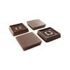 Surface Gard 40 x 40mm Brown Square Rubber Base Castor Cup - 4 Pack