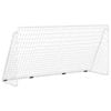 vidaXL Soccer Goal Backyard Football Goal with Net White Steel and Polyester
