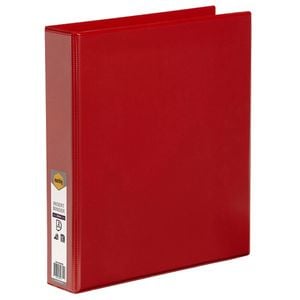 Marbig 2 D-ring Clearview Insert Binder 38mm (A4) (Red)