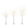 Costway Christmas Tree Set of 3 LED Pre-Lit Artificial Birch Trees