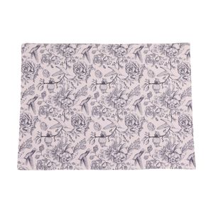 4pc Bas Phillips Printed Linen Looks Placemat Set Blue Birds 33x45cm