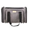 VEVOR 445x285x290mm Cat Carrier Grey with Wheels Airline Approved Rolling Pet