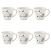 6PK Ecology Joie Gloss Glazed Stoneware Drinking Cup Mug 300ml Partridge