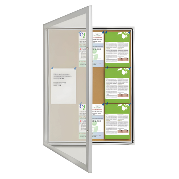 TX Weather Resistant Lockable Outdoor Cork Notice Case 820x1080mm