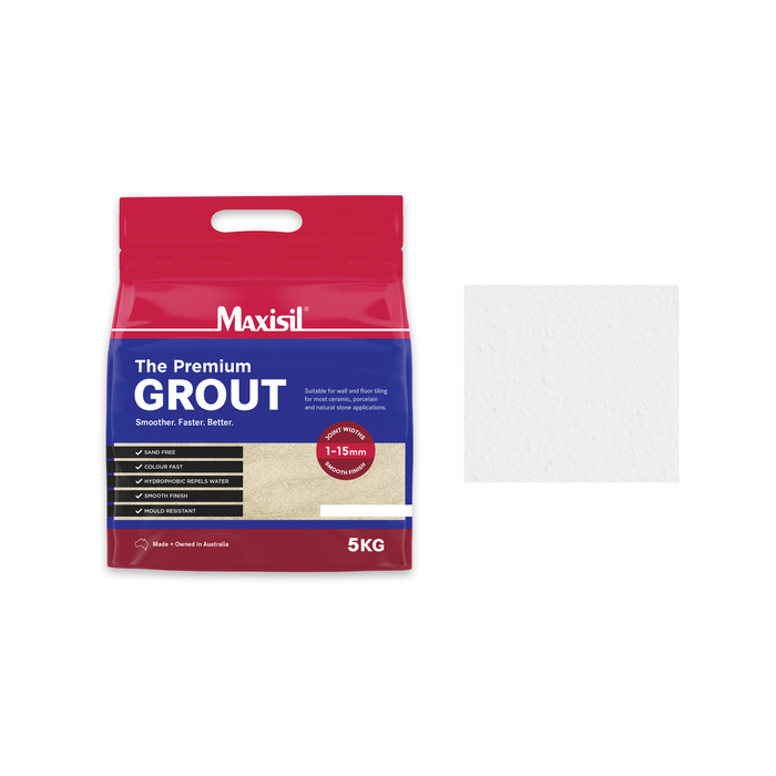 Maxisil 5kg White Coloured Grout - Bunnings Australia