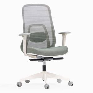 Desky Regal Mesh Office Chair - Sage Green / No Headrest