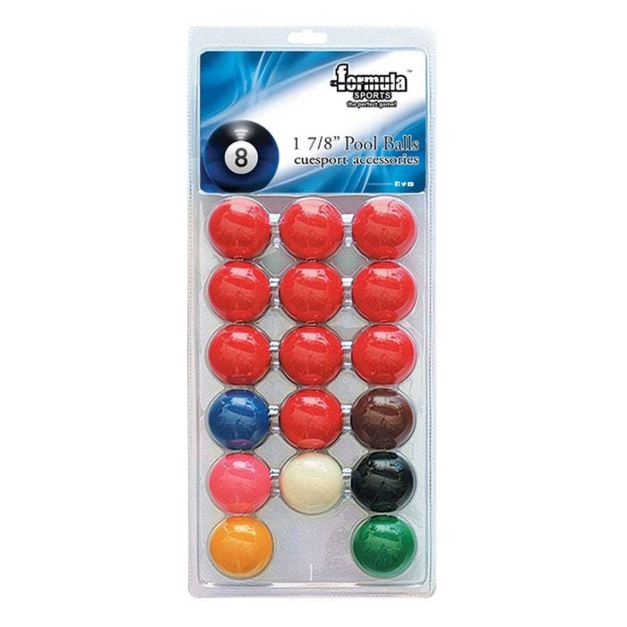 Formula Sports Standard Snooker Balls 1 7/8" Blister Set