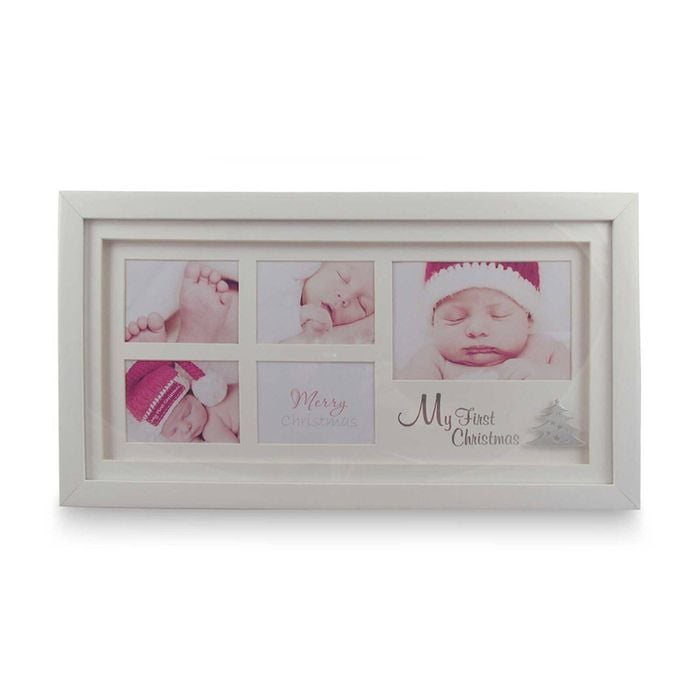 White My First Christmas Collage Photo Frame 5 Photo