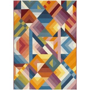 The Rug Connection Horizon Geo Multi 320x240cm - Extra Large Pet Friendly Outdoor Floor Rug