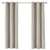 Mollers 120 x 223cm Natural Village Single Blockout Eyelet Curtain