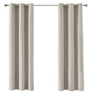 Mollers 120 x 223cm Natural Village Single Blockout Eyelet Curtain