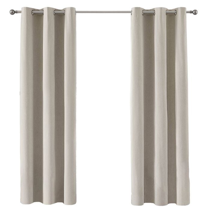 Mollers 120 x 223cm Natural Village Single Blockout Eyelet Curtain