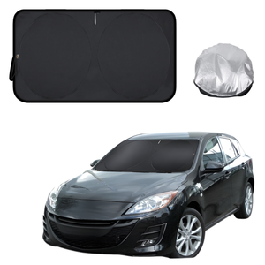 Front Windscreen Sun Shade for Mazda 3 2009 - 2013 (BL) - Standard 150 x 85 cm - Black