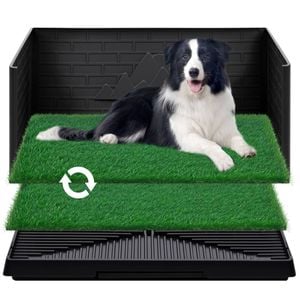 Advwin Grass Potty Training Indoor Splash-proof Dog Pet Portable Toilet Pad Tray