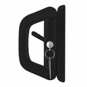 Ikonic Black Double Cylinder Keyed Sliding Door Lock