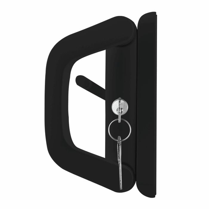 Ikonic Black Double Cylinder Keyed Sliding Door Lock