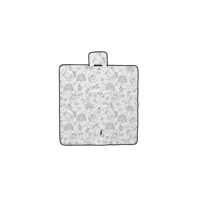 Happy Kids Dream Big Colour Me In Picnic Blanket 125 x 125 cm