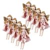 8PK Urban Sweet Christmas Angels Decoration Ornament 17cm Pink Assorted