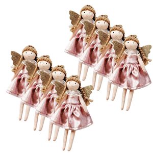 8PK Urban Sweet Christmas Angels Decoration Ornament 17cm Pink Assorted