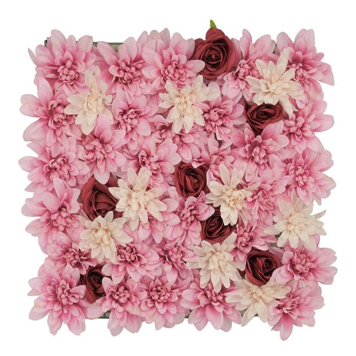 UN-REAL 50 x 50cm Dahlia & Rose Flower Hedge Tile