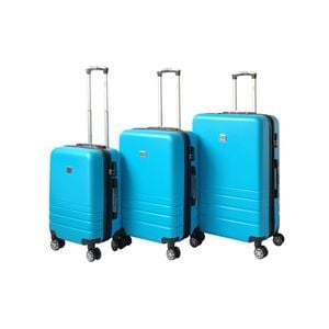 YES4HOMES Expandable ABS Luggage Suitcase Set 3 Code Lock Travel Carry  Bag Trolley Aqua