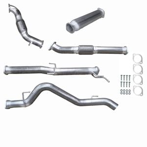 Ignite Exhausts Turbo Back For Mitsubishi Mn Triton 2.5l 3" Cat & Hotdog Raw Aluminised Steel