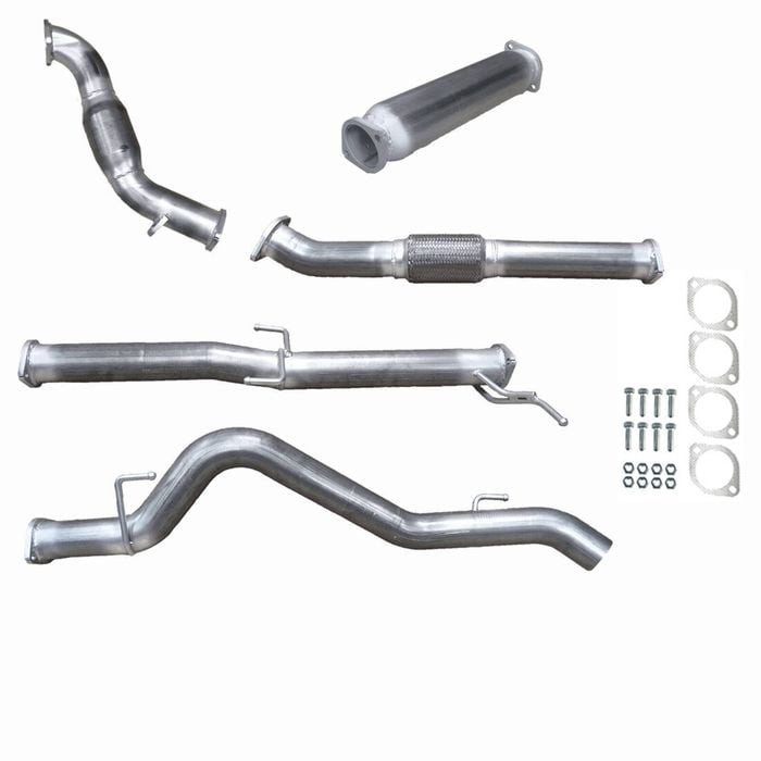 Ignite Exhausts Turbo Back For Mitsubishi Mn Triton 2.5l 3" Cat & Hotdog Raw Aluminised Steel