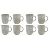 8pc Ecology 330ml Stoneware Chapel Mugs 12.5x10.5cm - Grey