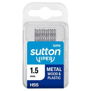  Sutton Tools 1.5mm Viper Metric Drill Bit - 10 Pack