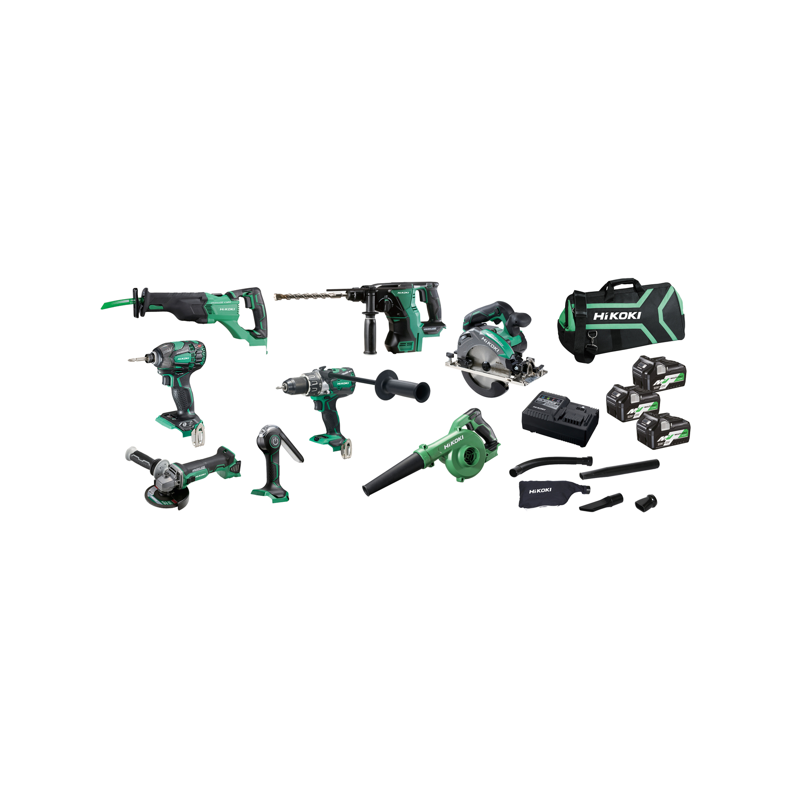 HiKOKI 18V 8 Piece Brushless Cordless Combo Kit KC18D8P2(HRZ) product image