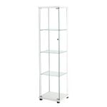 Stacked 4-Tier Glass Display Cabinet White