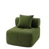 Advwin Armless Sofa Chair Corduroy Modular Foam Cloud Sofa Lounge Compressed Couch No Assembly Green