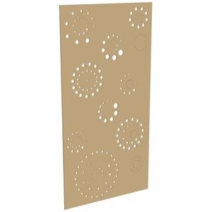 ProtectorAl 300-1200w x 1201-2400h Gold Matt/Gloss White Fireworks Unframed Composite Deco Panel
