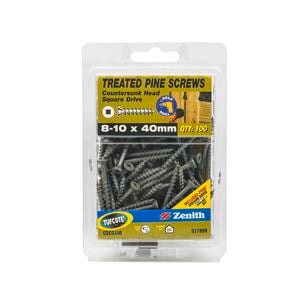 Zenith 8 - 10 x 40mm Treated Pine Square Drive Screws - 100 Pack