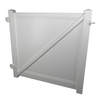 Think Fencing 1800 x 1760mm White PVC Mystique Swing Gate  