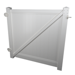 Think Fencing 1800 x 1760mm White PVC Mystique Swing Gate  